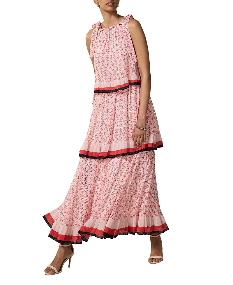 Mint Velvet Women's Printed Tiered Midaxi Dress