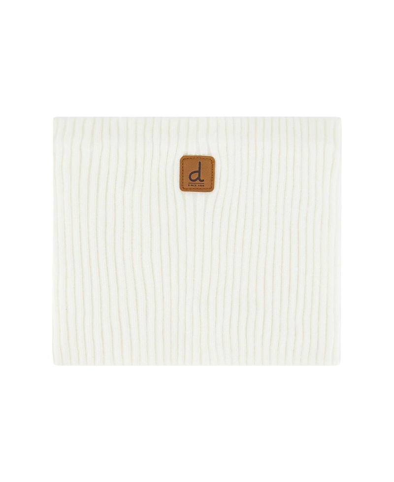 Deux par Deux Unisex Ribbed Knit Tube Style Logo Patch Neckwarmer - Little Kid