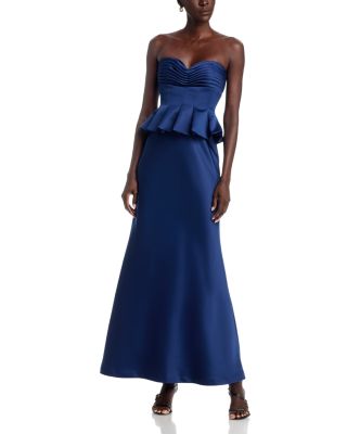 Sydney Strapless Peplum Gown