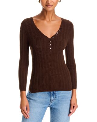 Paige Ginnette Ribbed Henley Top