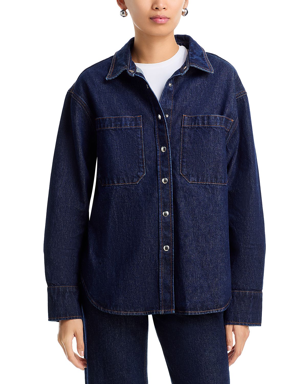 Anine Bing Sammy Cotton Denim Shirt