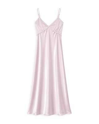 Girls' Miller Navy Satin Lace Trim Maxi Dress - Big Kid