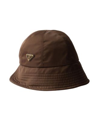 Prada Re-nylon Hat In Brown