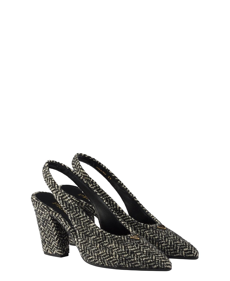 Prada Women's Chevron Slingback Pumps