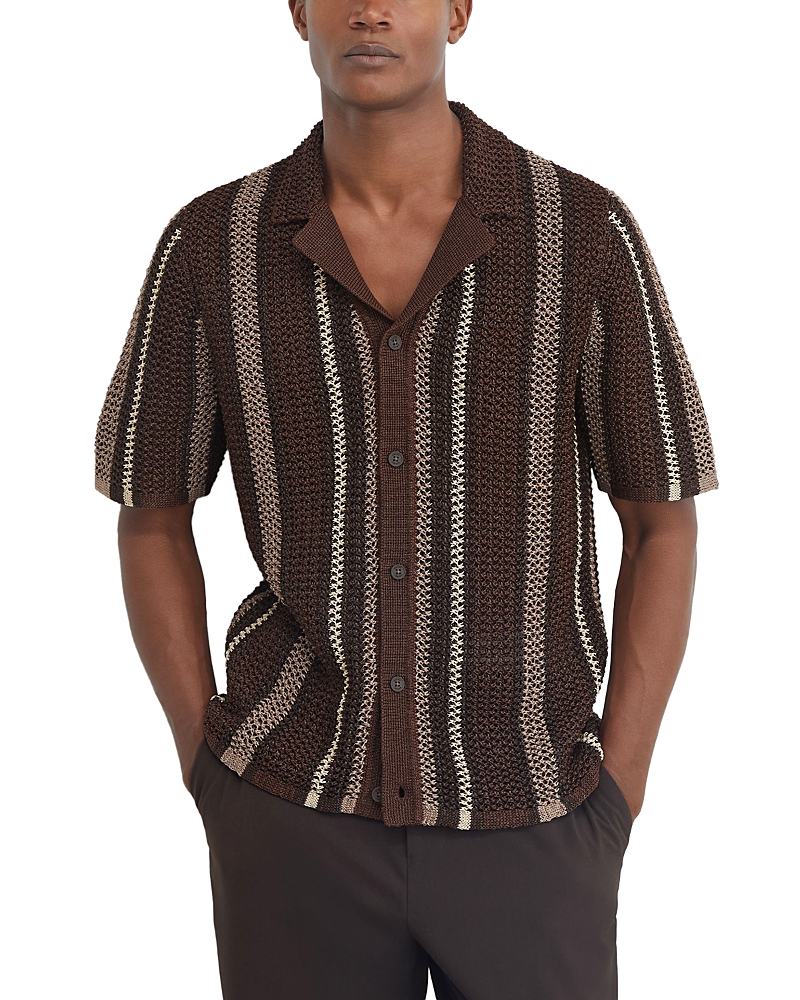 Reiss Farin Crochet Cuban Shirt