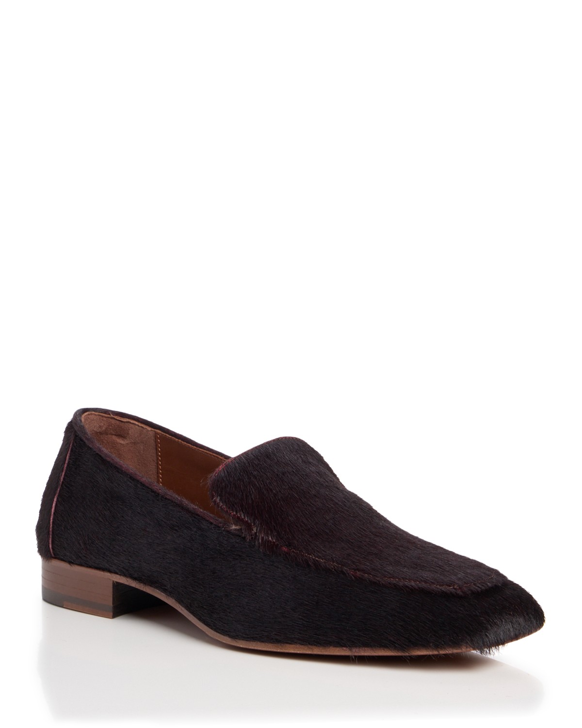 Dries Van Noten Women's Calf Hair Loafers in Choco