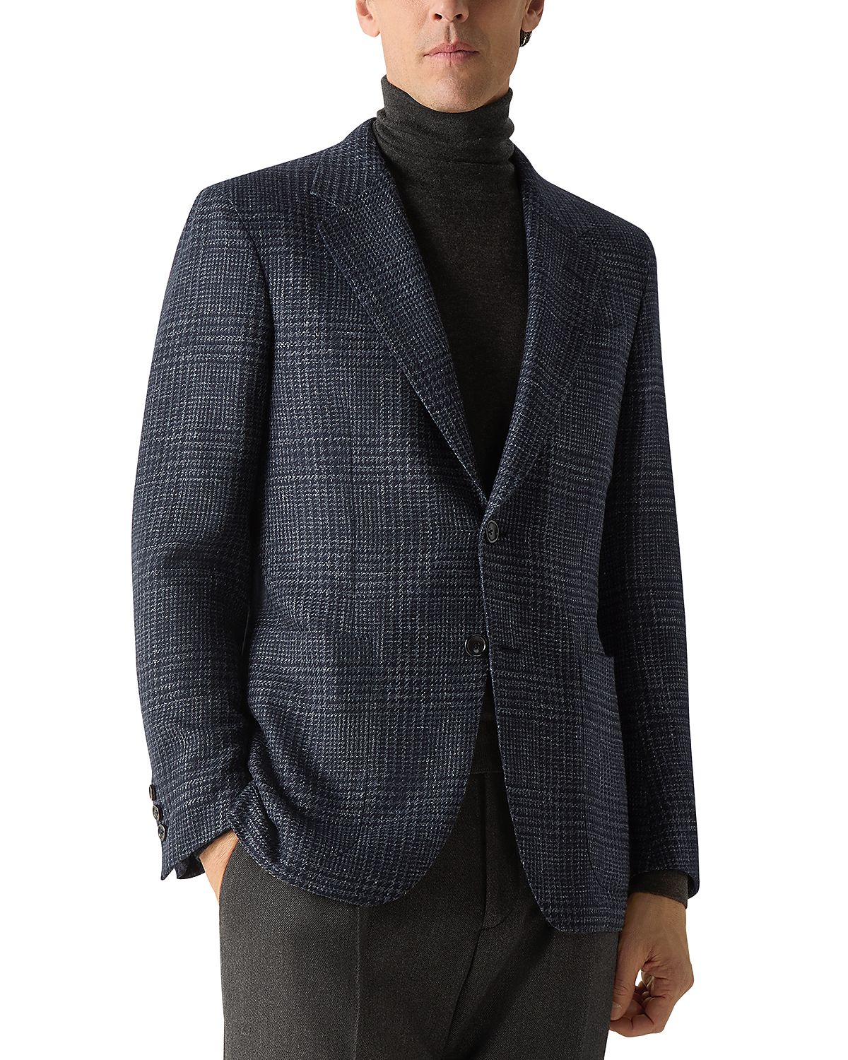 Zegna Regular Fit Cashmere Silk & Linen Jacket