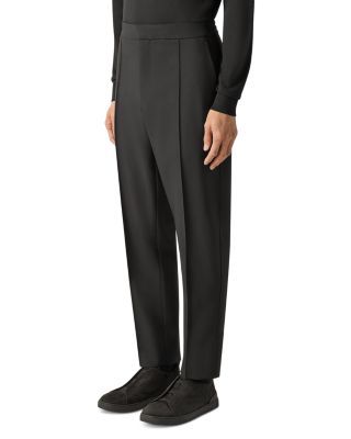 Regular Fit Pleated Wool Pants