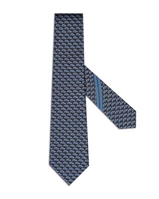 Printed Aurelia Car Pattern Silk Classic Tie