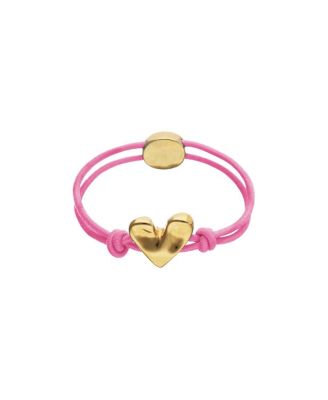  Elastic Thread Bracelet with  Gold-Plated Heart