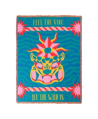  Novelas Fringed Jacquard Throw Vibe, 54" x 71"