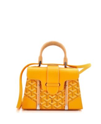  Mini Structured Saigon Top Handle Bag Coated Canvas with Leather