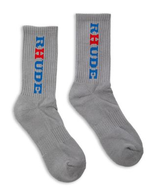 R H U D E Petrol Logo Crew Socks