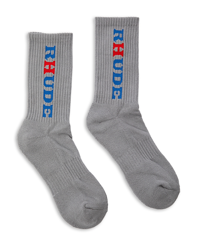 R H U D E Petrol Logo Crew Socks