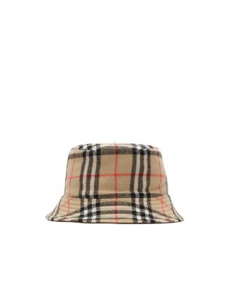  Reversible Check Wool Bucket Hat