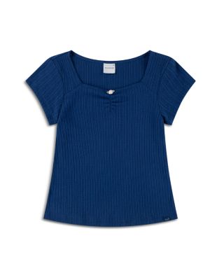 Girls' Rosette Pointelle Tee - Big Kid 