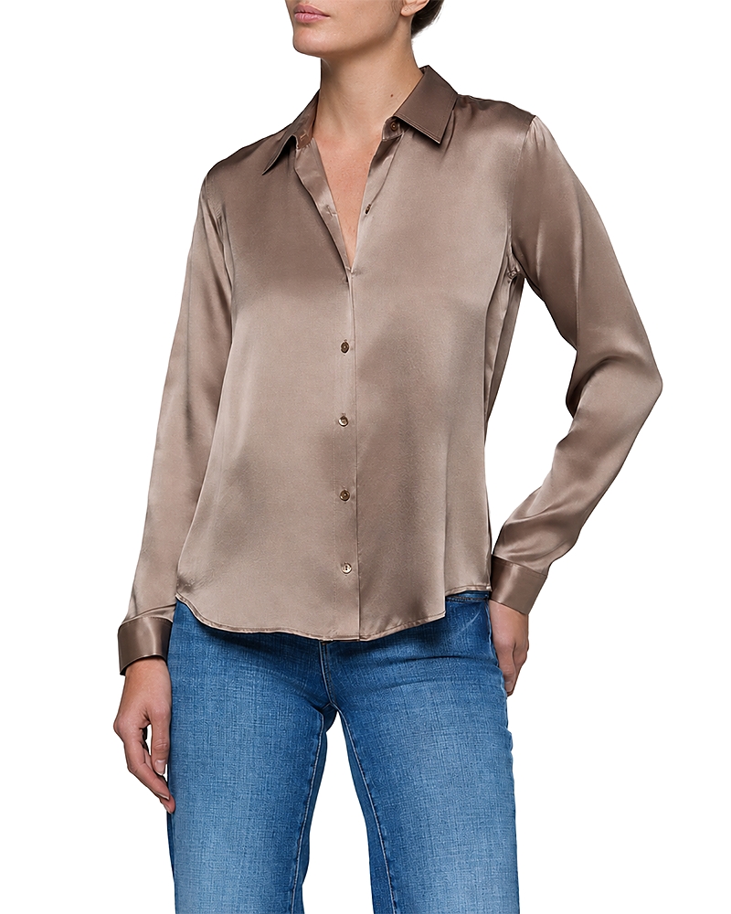 L'Agence Tyler Silk Button Front Blouse