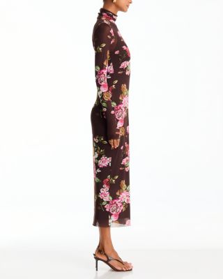 Shailene Turtleneck Mesh Midi Dress - thumbnail 5