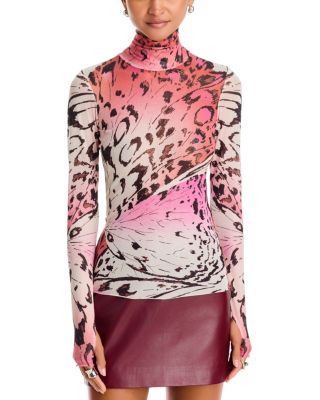 Zadie Turtleneck Mesh Top