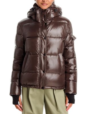 Ella Glossy Hooded Puffer Coat - Exclusive - thumbnail 9