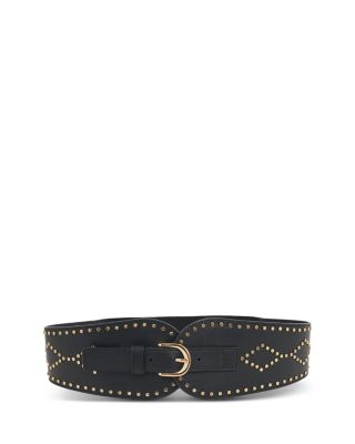 Gerard Darel Women's Olympe Studded Leather Waist Belt