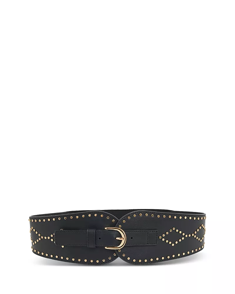 Gerard Darel Women's Olympe Studded Leather Waist Belt