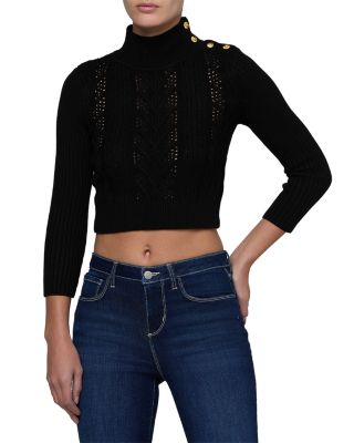 Kamdyn Cable Mock Neck Sweater 