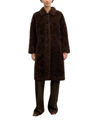 Gerard Darel Asta Long Teddy Coat