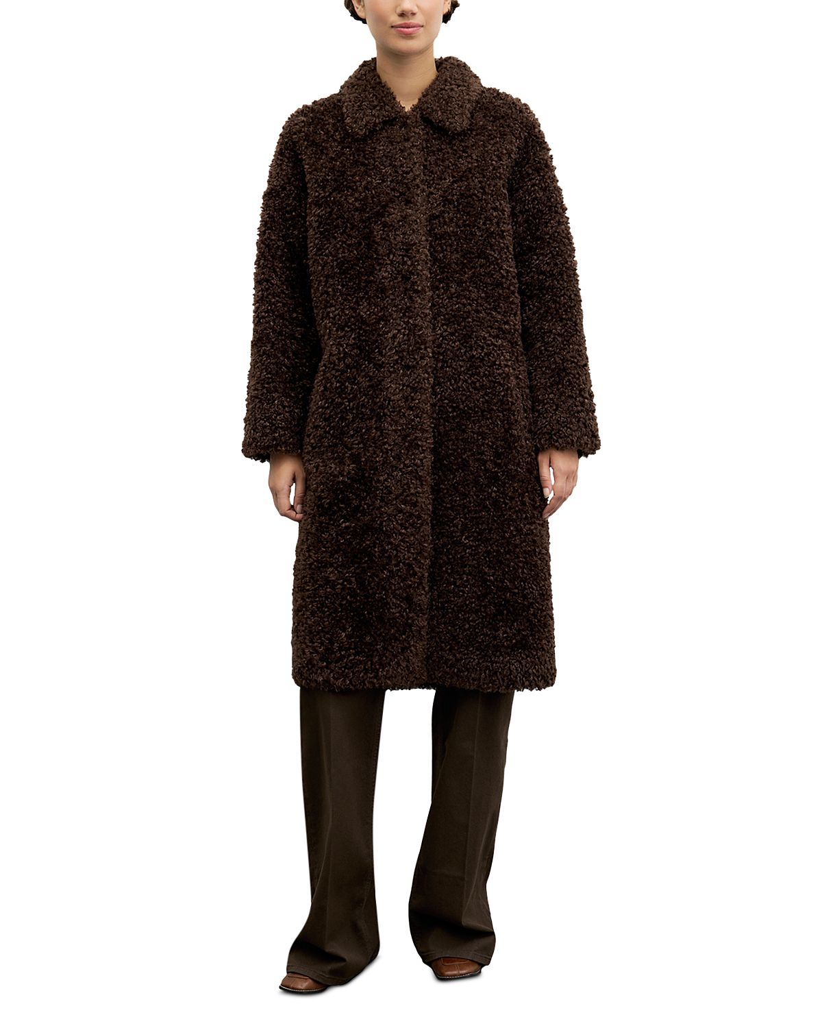 Gerard Darel Asta Long Teddy Coat