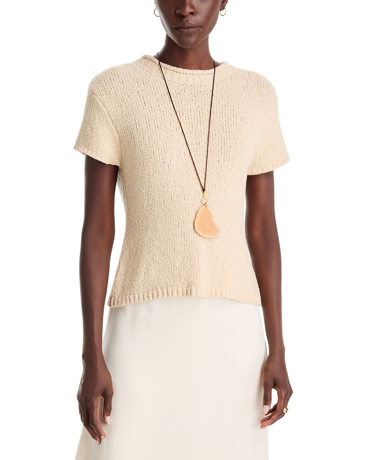 a. ren Cameron Cotton Blend Short Sleeve Top