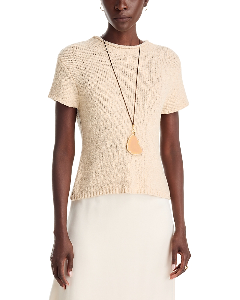 a. ren Cameron Cotton Blend Short Sleeve Top