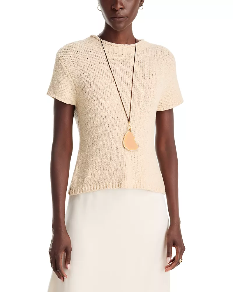 a. ren Cameron Cotton Blend Short Sleeve Top