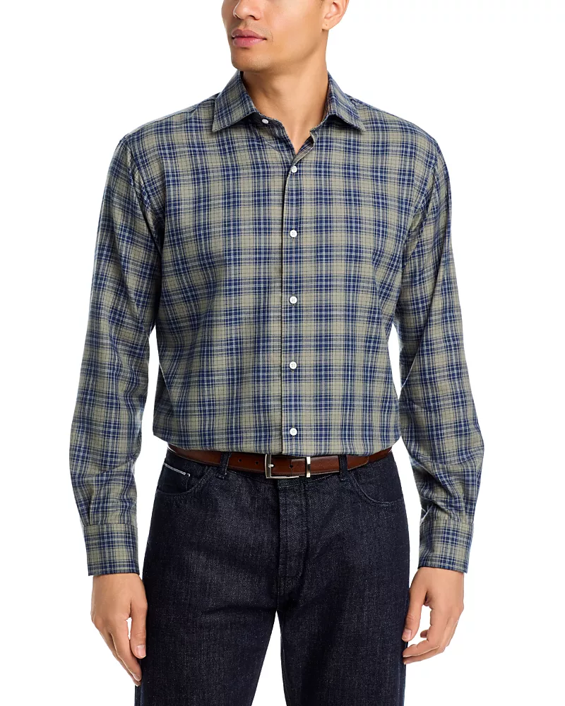 Peter Millar Dean Performance Flannel Classic Fit Sport Shirt