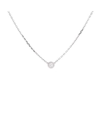  XS Cartier D'Amour Pendant Necklace 18K White Gold and Diamond, 16"
