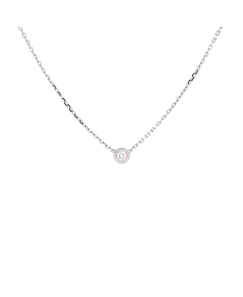 Pre-owned Pre-owned Cartier Cartier Xs Cartier D'amour Pendant Necklace 18k White Gold And Diamond, 16