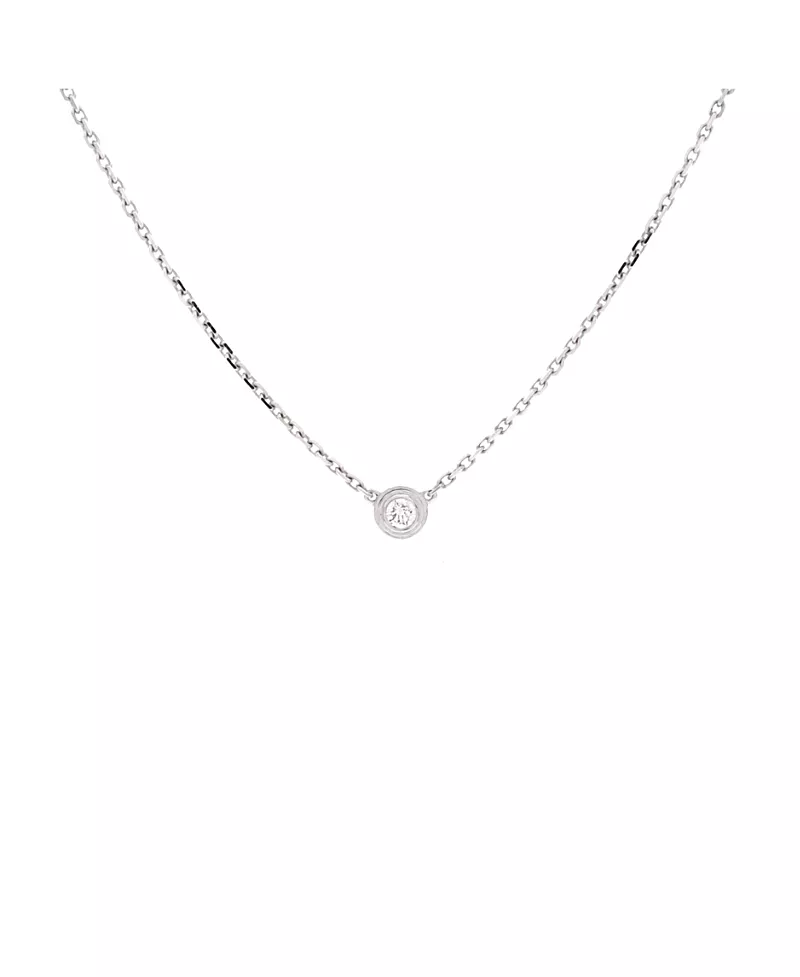 Pre-Owned Cartier Xs Cartier D'Amour Pendant Necklace 18K White Gold and Diamond, 16