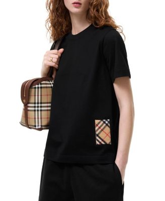  Check Label Cotton T-shirt