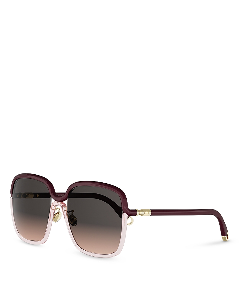 Dior TwinColors Square Sunglasses, 58mm