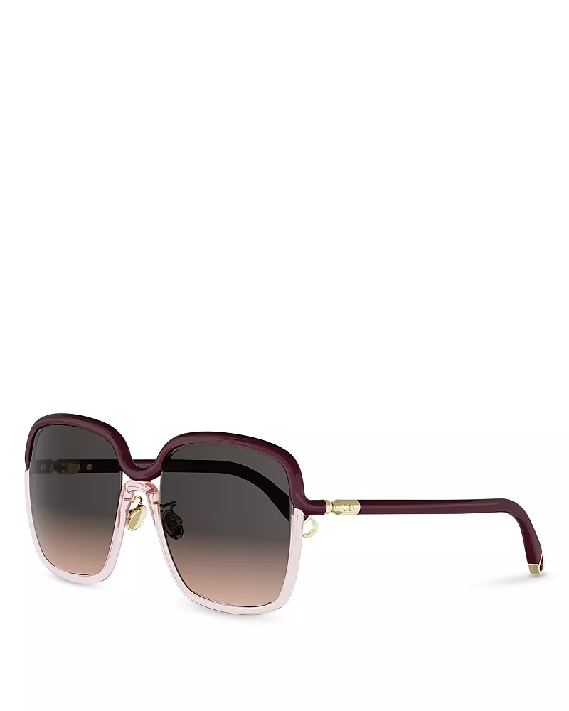 Dior TwinColors Square Sunglasses, 58mm