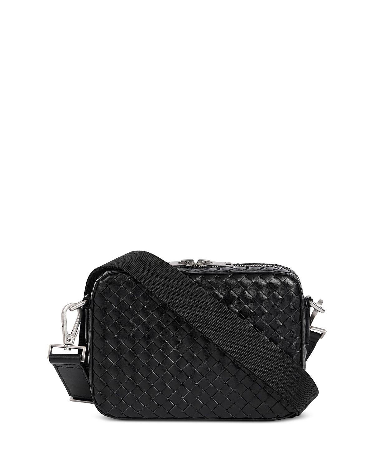 Sandro Small Braided Leather Shoulder Bag