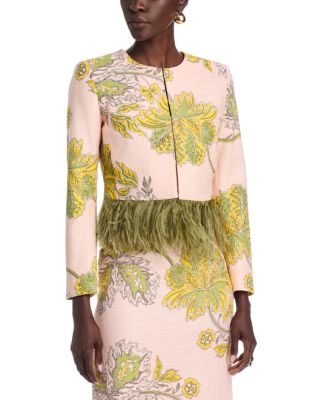 Bijoux Feather Trim Jacket