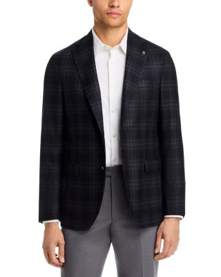 Midland Regular Fit Brushed Tonal Plaid Wool Sport Coat