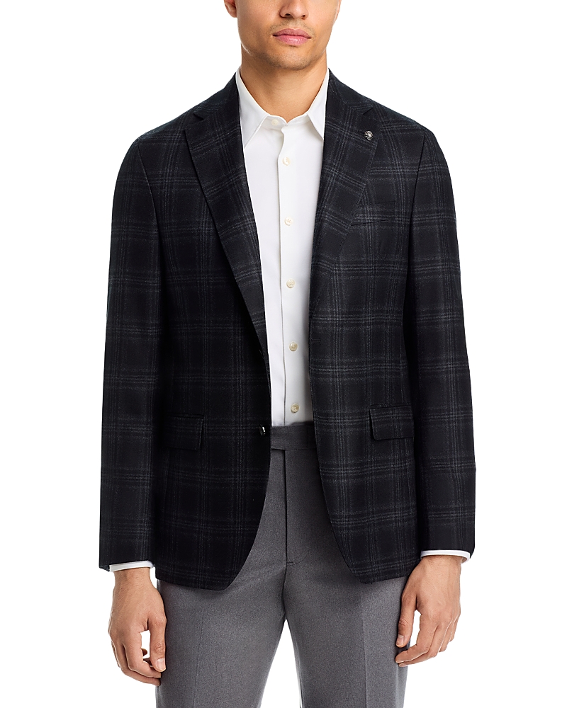 Jack Victor Midland Regular Fit Brushed Tonal Plaid Wool Sport Coat