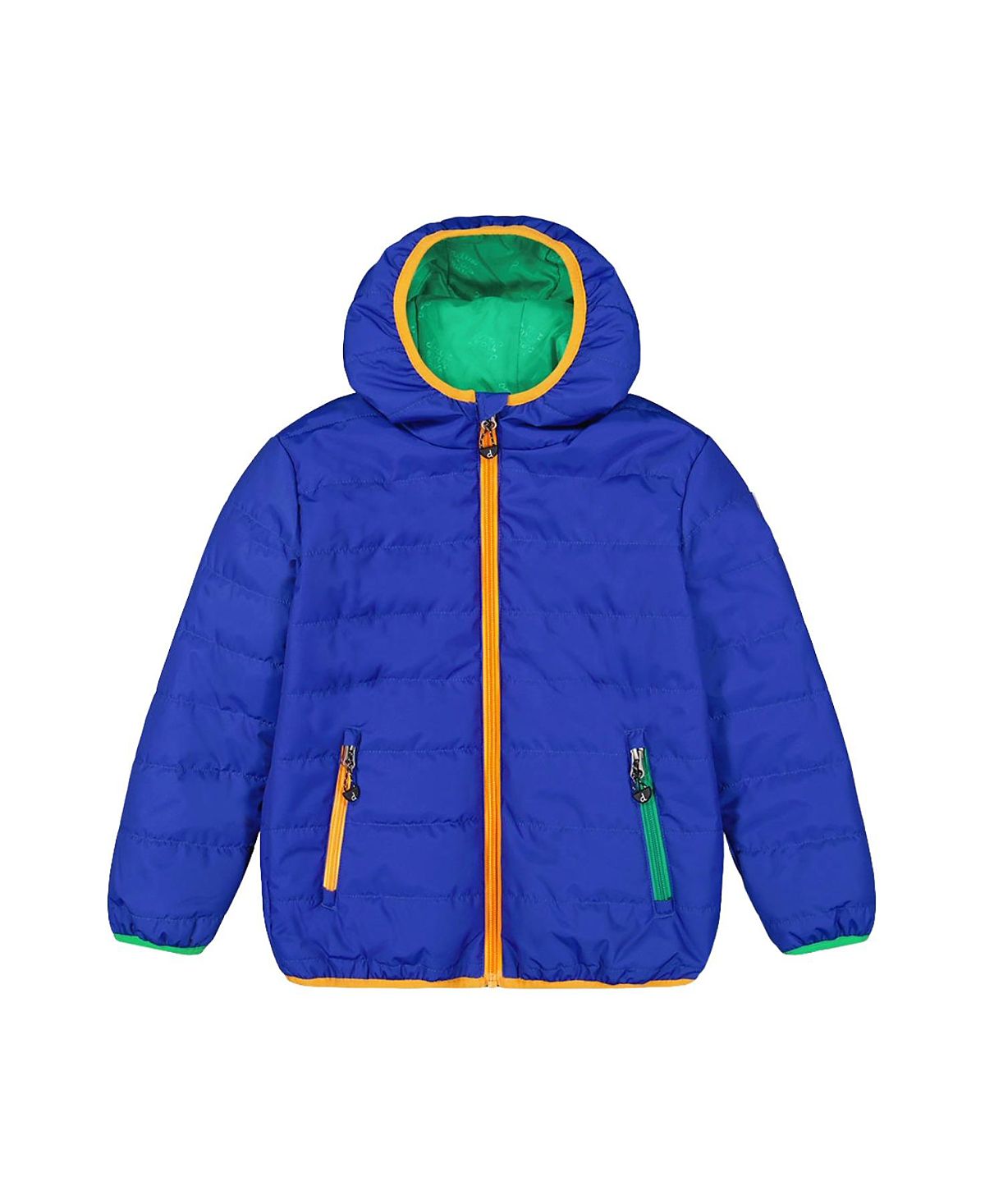 Deux par Deux Boys' Quilted Hooded Zip Pocket Mid-Season Jacket - Little Kid, Big Kid