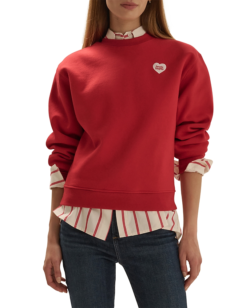 Favorite Daughter The Embroidered Heart Sweatshirt