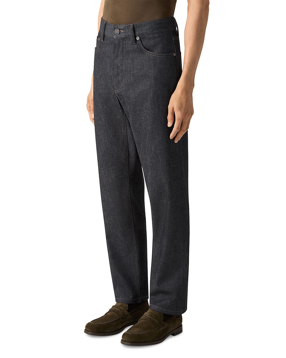Zegna Roccia Slim Fit Cotton Blend Stretch Jeans