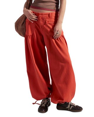 Lotus Cotton Mid Rise Balloon Jeans in Cayenne