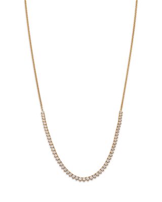 Diamond Tennis Necklace in 14K Yellow Gold, 2.0 tcw