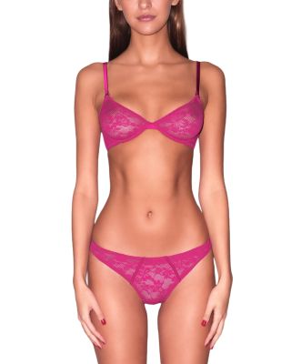 Le Stretch Multi Fit Lace Unlined Demi Bra