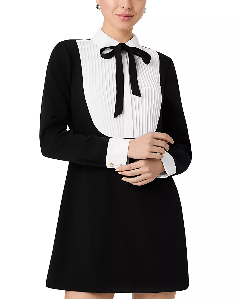 French Connection Echo Mixed Media Cristi Dress
